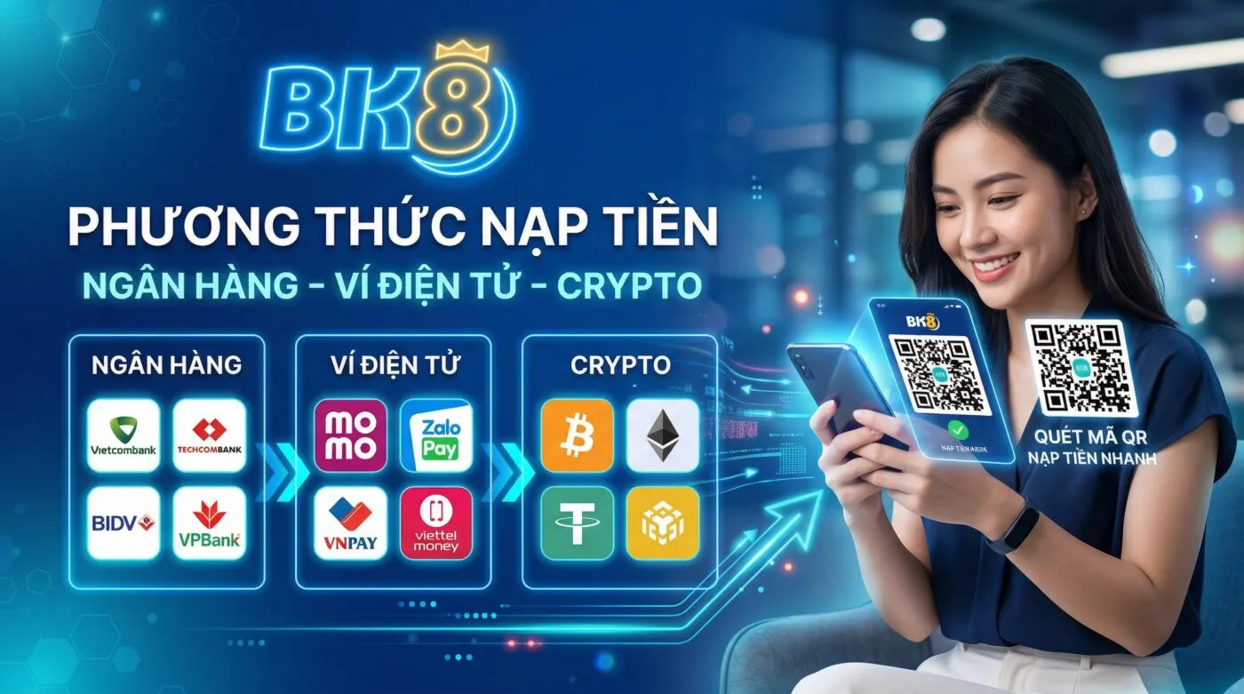 Các phương thức nạp tiền tại bk8