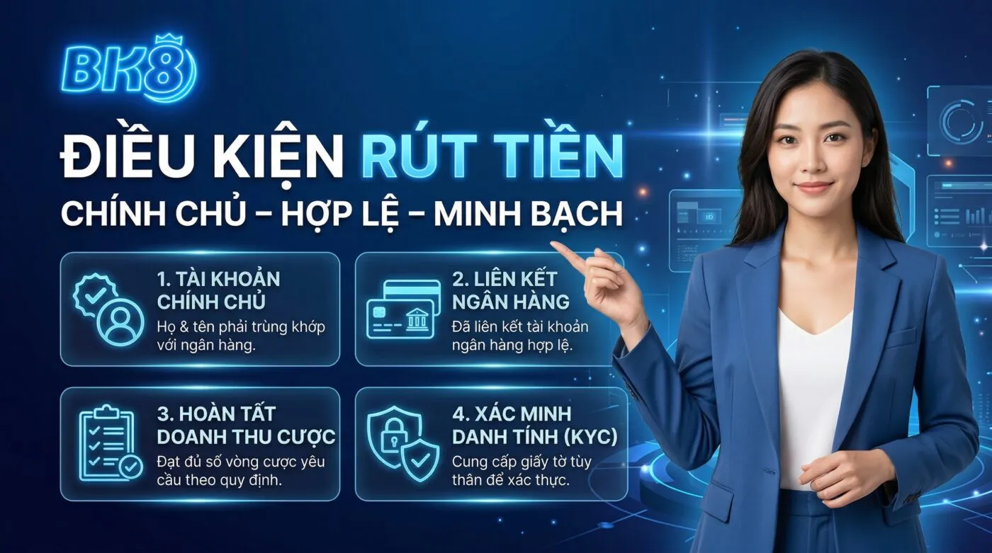 Điều kiện rút tiền tại bk8